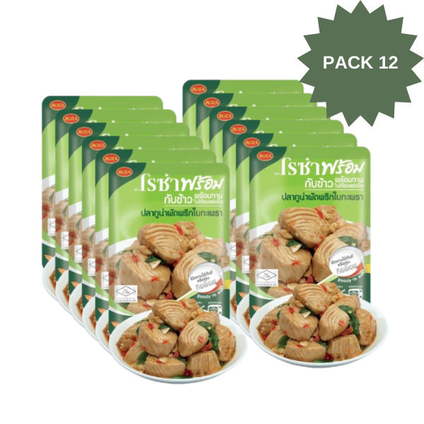 ปลาทูน่าผัดพริกใบกะเพรา 105g ( แพ็ค 12 )