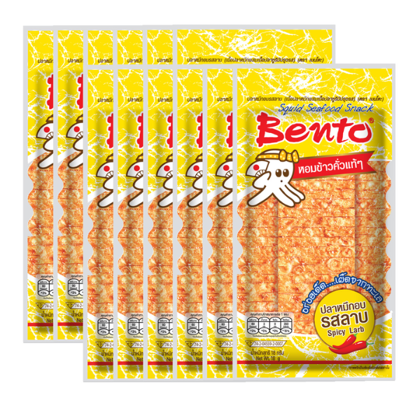 ปลาหมึกอบ รสลาบ 18g ( แพ็ค 12 )