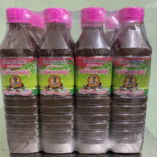น้ำปลาร้าต้มสุกปรุงรส ฝาชมพู 400ml