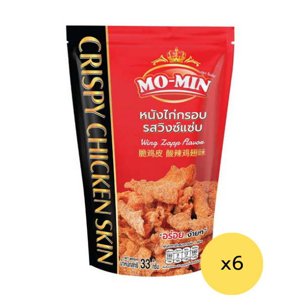 หนังไก่กรอบ รสวิงซ์แซ่บ 33g ( แพ็ค 6 )