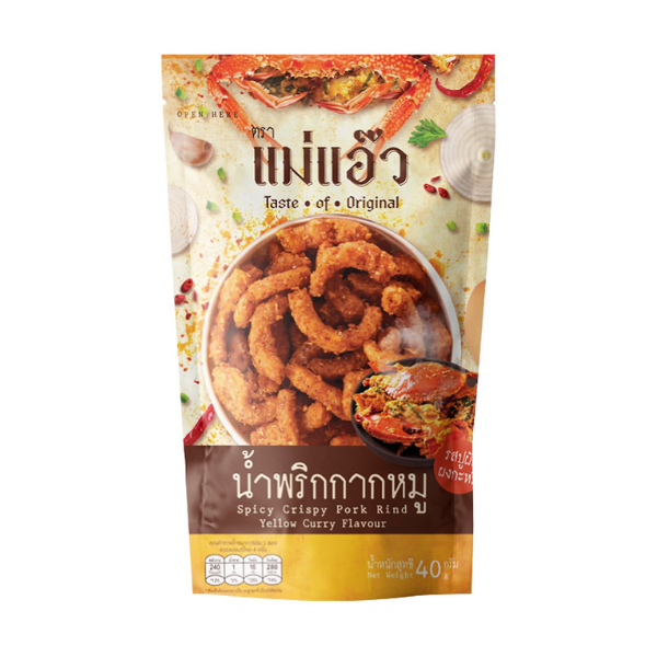 น้ำพริกกากหมู รสปูผัดผงกะหรี่ 40g