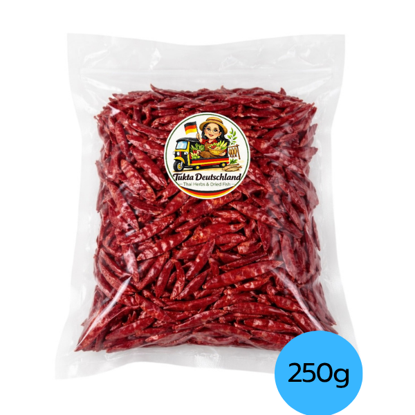 พริกจินดาแห้ง เด็ดขั้ว 250g
