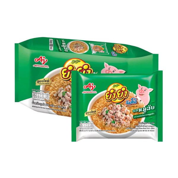 บะหมี่กึ่งสำเร็จรูป รสหมูสับ 60g ( แพ็ค 10 )