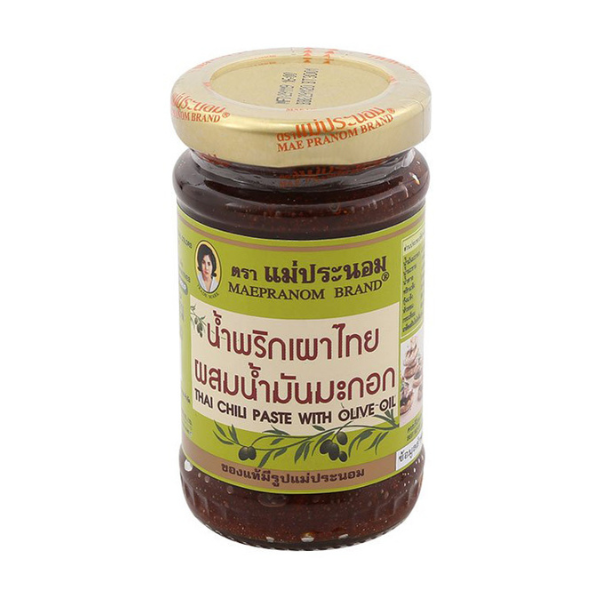 น้ำพริกเผาไทย ผสมน้ำมันมะกอก 114g