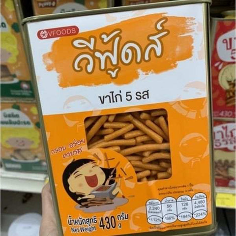 ขนมปังปี๊บจิ๋ว ขาไก่ 5 รส 430g กรอบอร่อยจากวีฟู้ดส์