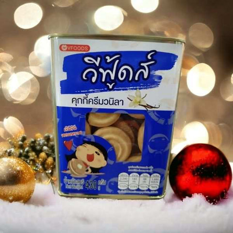 ขนมปังปี๊บจิ๋วคุกกี้ครีมขาว 430g วีฟู้ดส์