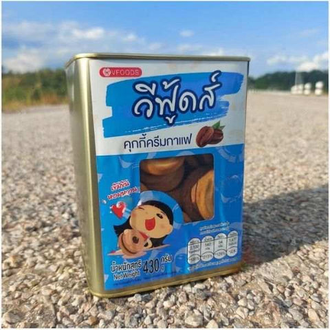 ขนมปังปี๊บจิ๋ว คุกกี้ครีมกาแฟ 430g หอมเข้มข้น กาแฟแท้