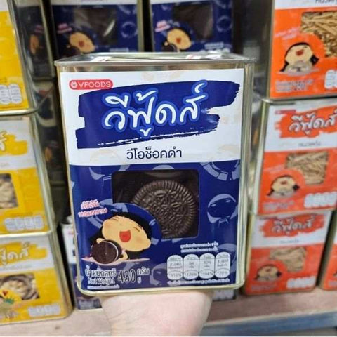 ขนมปังปี๊บจิ๋ววีโอช็อกดำ 430g รสช็อกโกแลตเข้มข้น และหอมกลิ่นช็อกโกแลตแท้จากวีฟู้ดส์