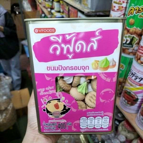 ขนมปังปี๊บจิ๋ว ปังจุก 400g รสกรอบจาก "วีฟู้ดส์"