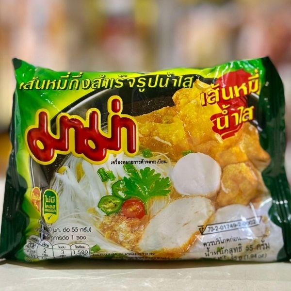 เส้นหมี่กึ่งสำเร็จรูปน้ำใส ( 55g x แพค10 ซอง )