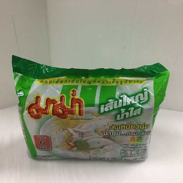 ก๋วยเตี๋ยวเส้นใหญ่กึ่งสำเร็จรูปน้ำใส ( 50g x แพค 6 ซอง )