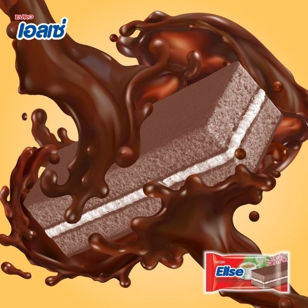เลเยอร์เค้กรสช็อกโกแลต สอดไส้ครีม 15g ( 24 ซอง )