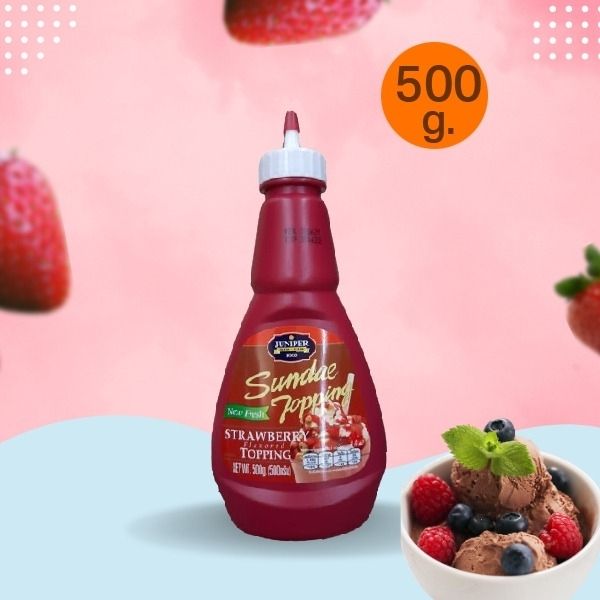 ท็อปปิ้งเครื่องดื่ม ท็อปปิ้งไอศกรีม รสสตอเบอร์รี่ 500g