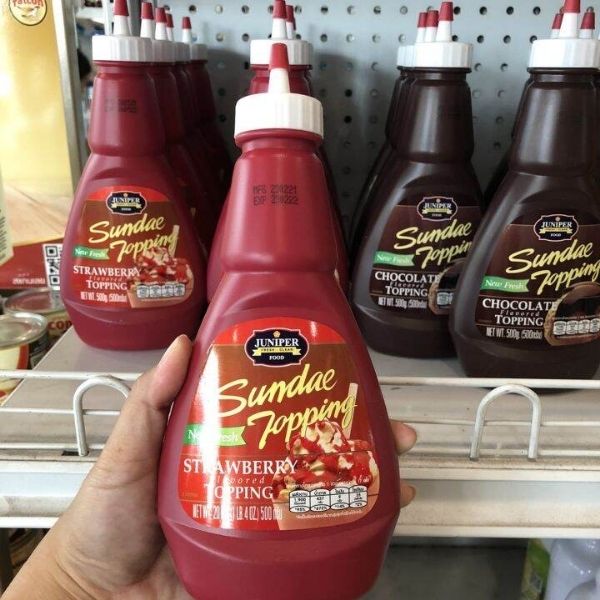 ท็อปปิ้งเครื่องดื่ม ท็อปปิ้งไอศกรีม รสสตอเบอร์รี่ 500g
