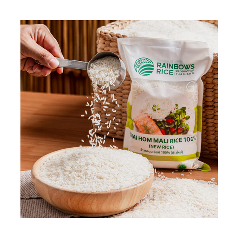 1000g bag of Thai Hom Mali Rice 100% new rice with natural fragrance and soft texture