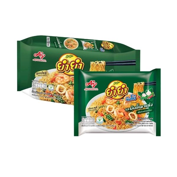 บะหมี่กึ่งสำเร็จรูป รสผัดขี้เมา 60g ( แพ็ค 10 )