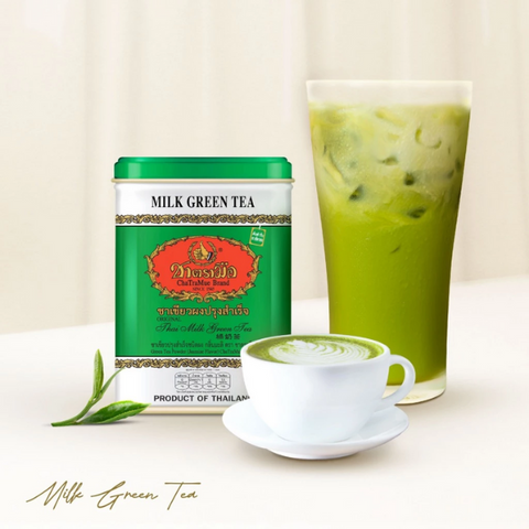 ชาเขียวนม กระป๋องซองเยื่อ 125g
