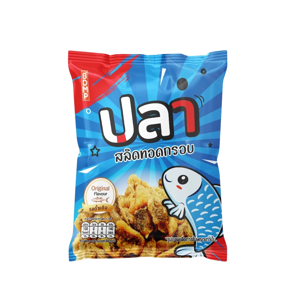 crispy fried salted fish snack original flavor 20g pack