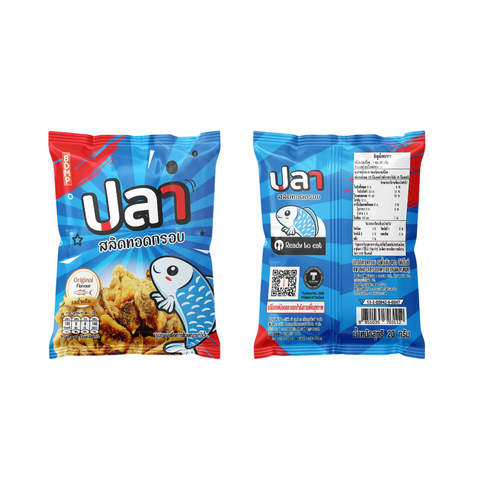 crispy fried salted fish snack original flavor 20g pack