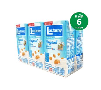 แลคตาซอย นมถั่วเหลืองยูเอชที รสหวานคลาสสิค 300 ml ( แพค 6 กล่อง )